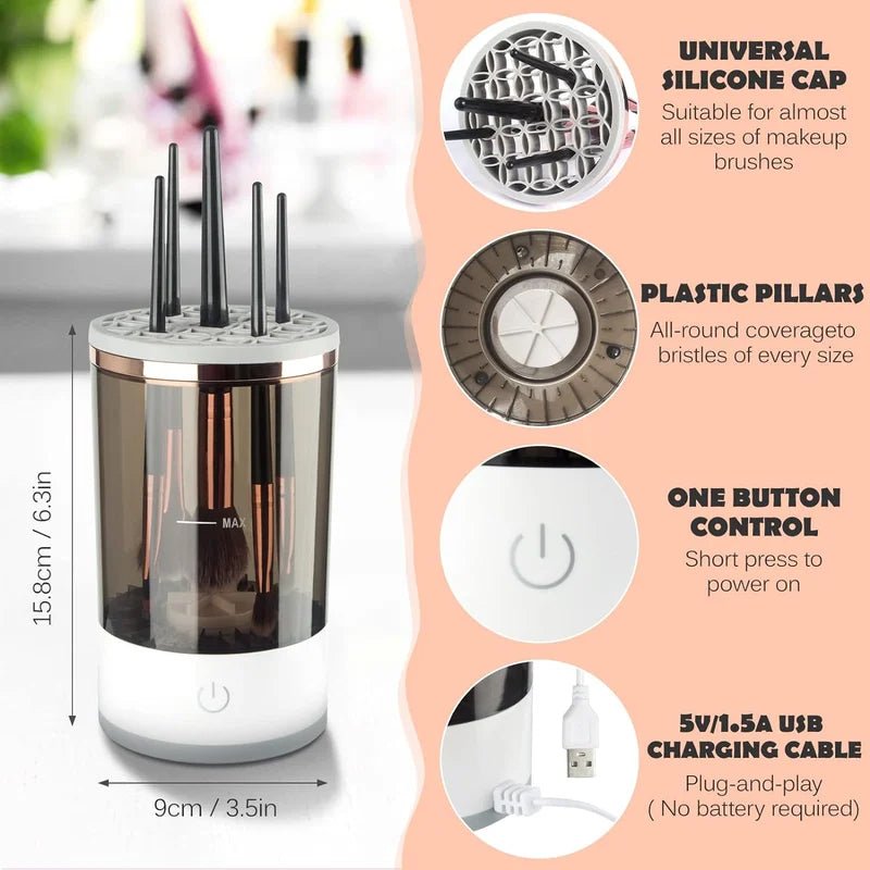 Elektrische make-up kwastenreiniger + GRATIS 13-delige make-up kwastenset