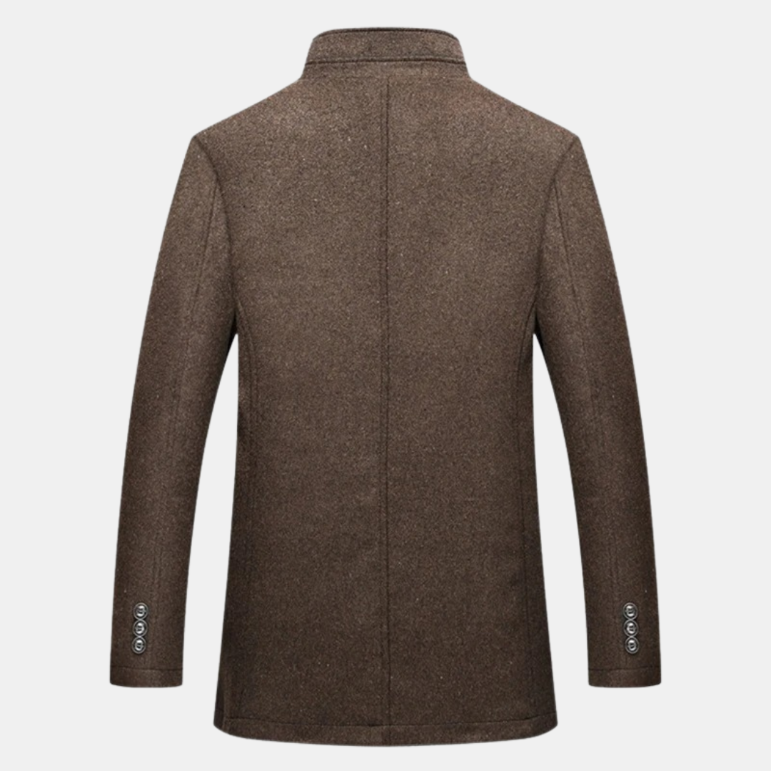 Adrian | Dikke wollen trenchcoat