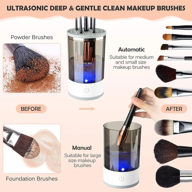 Elektrische make-up kwastenreiniger + GRATIS 13-delige make-up kwastenset
