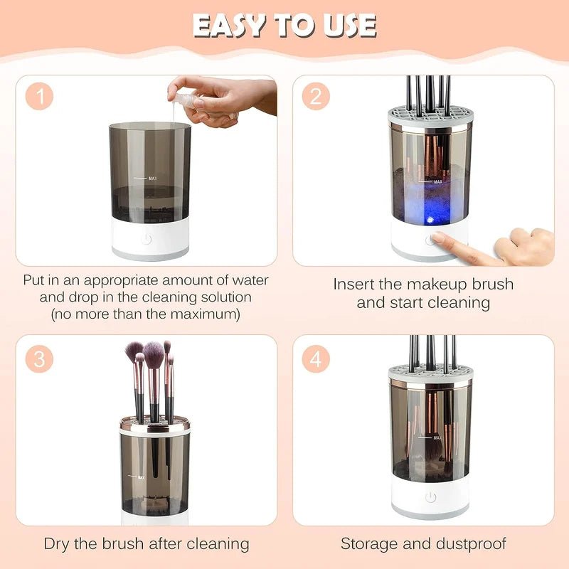 Elektrische make-up kwastenreiniger + GRATIS 13-delige make-up kwastenset