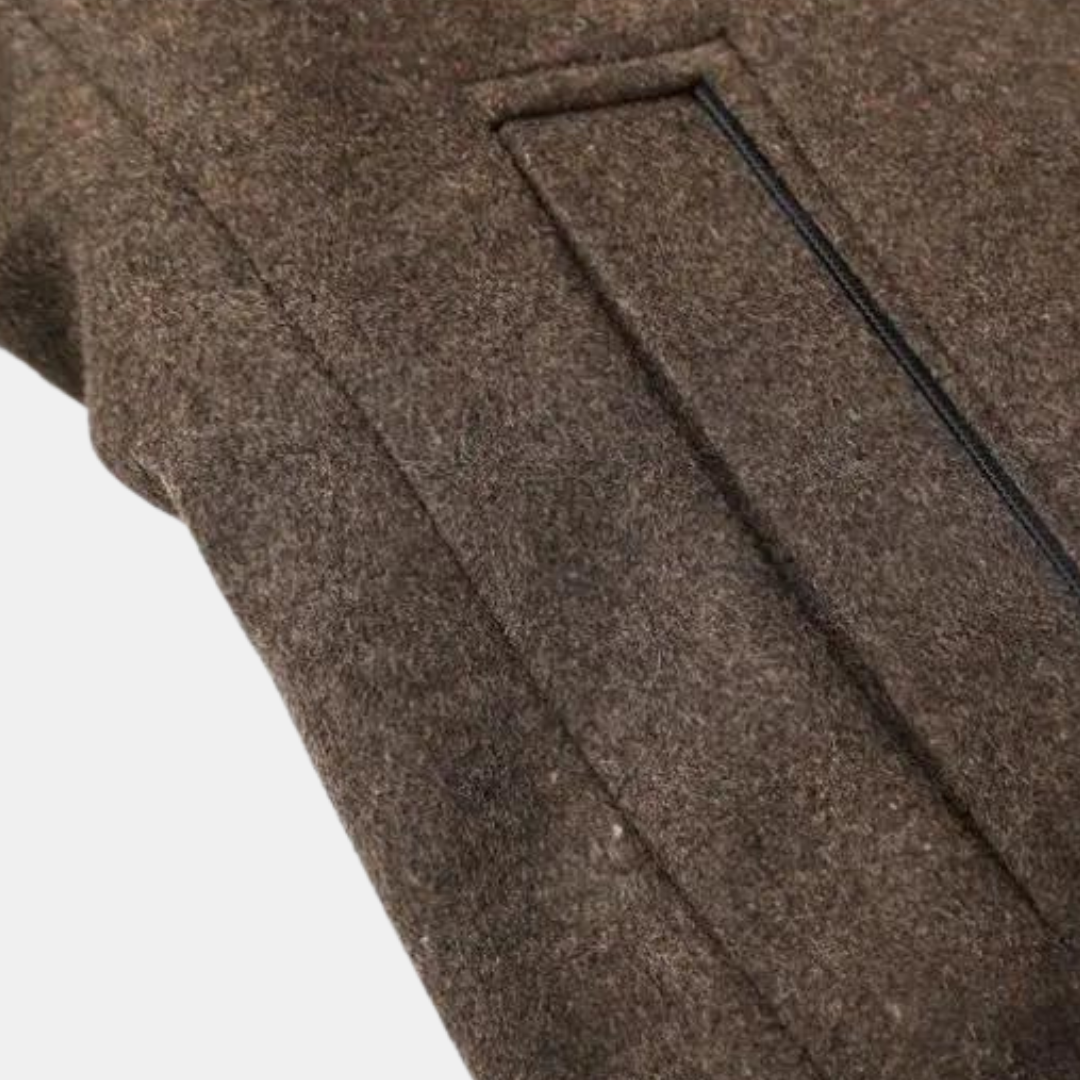 Adrian | Dikke wollen trenchcoat