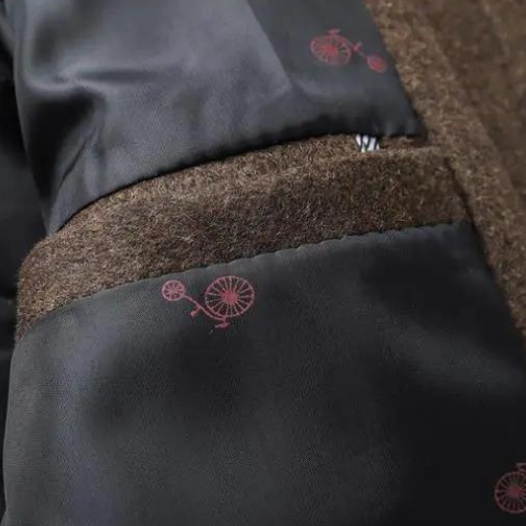 Adrian | Dikke wollen trenchcoat