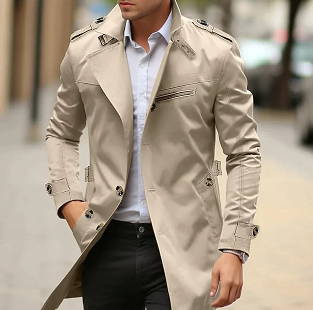 Giovanni - Elegante lente trenchcoat voor mannen