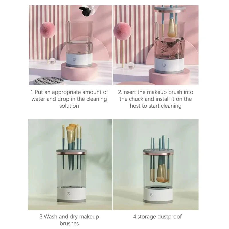 Elektrische make-up kwastenreiniger + GRATIS 13-delige make-up kwastenset