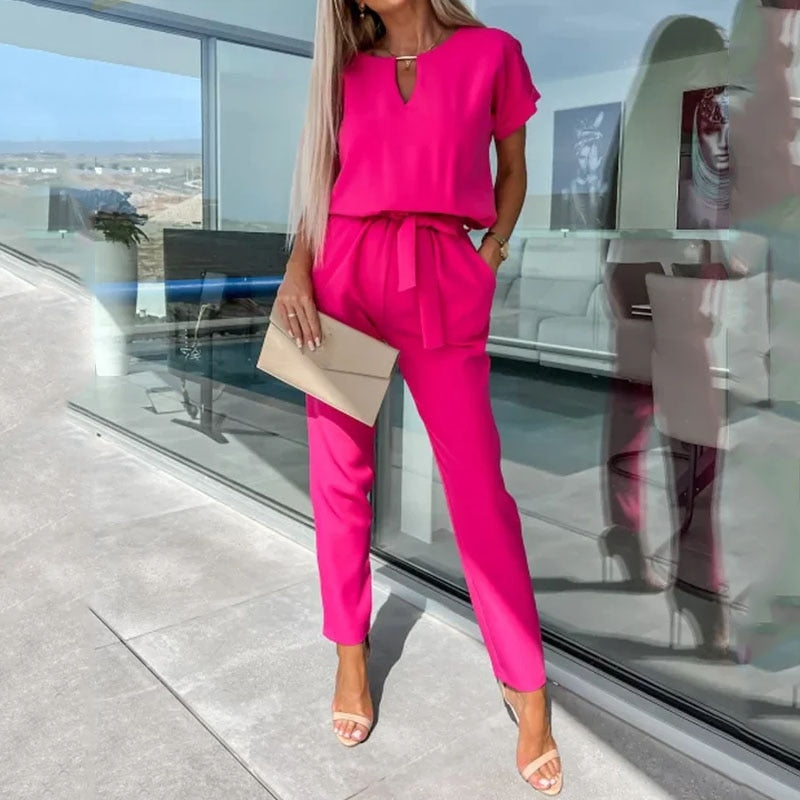 Ella - Jumpsuit met korte mouwen